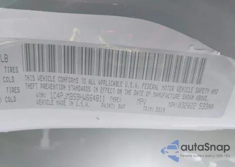 2017 Jeep Cherokee Trailhawk 4X4 z USA, uszkodzony, nr VIN 1C4PJMBS9HW664811